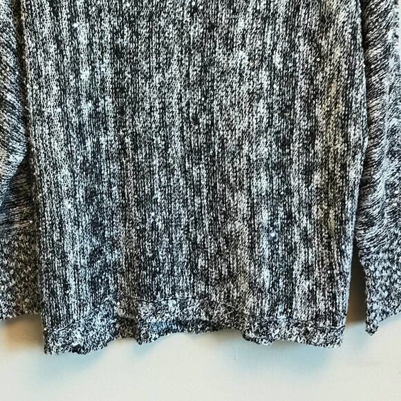 Alfani M black silver sequin long sleeve blouse knitwear bohemian - Picture 3 of 7